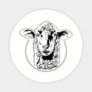 Funny Sheep Portrait Animal Lamb Herder Magnet